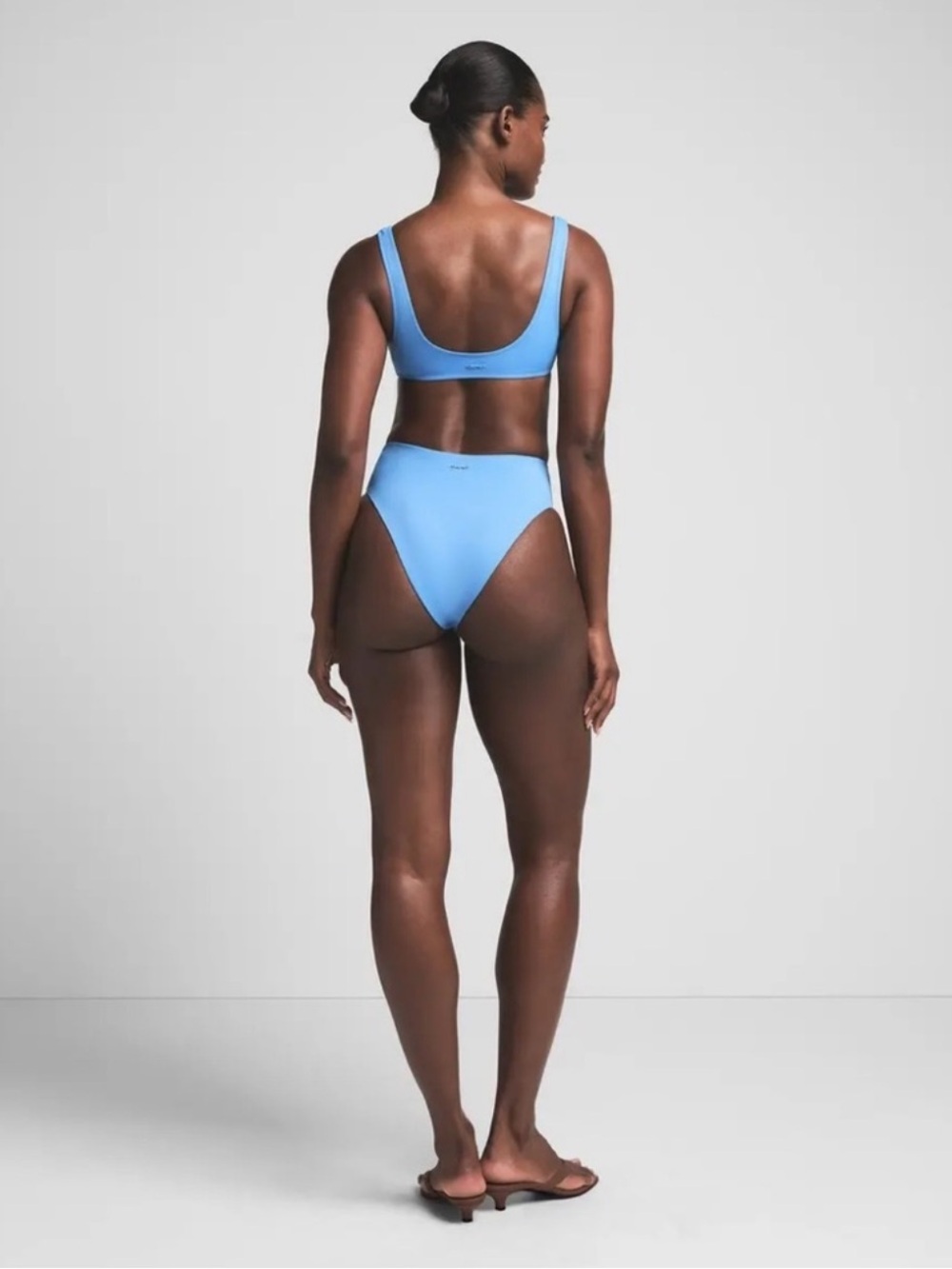 Skims Signature Swim Mid Waist Bottom Tide Medium